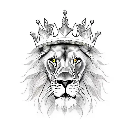 Lion With Crown Attitude