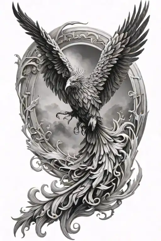 Phoenix With Outstretched Wings