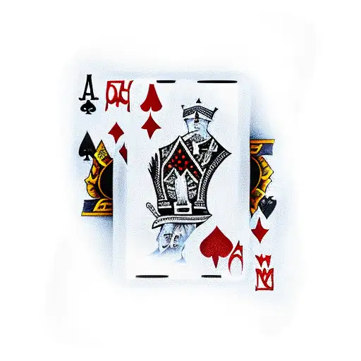 Ace Of Spades Playing Card On Fire