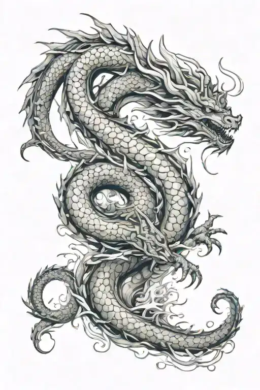 Sea That Turns Into The Shape Of A Dragon