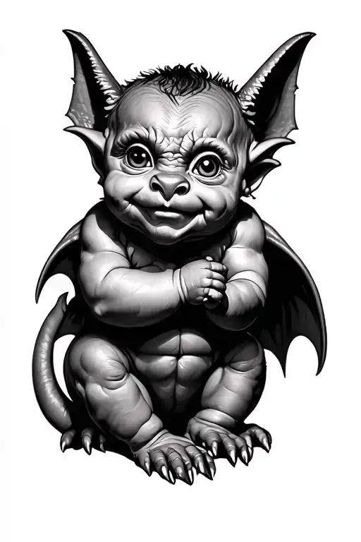 Baphet Cute Baby Gargoyle