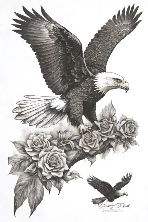 Eagle Flying Dad Memorial Flowers