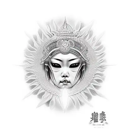 Japanese Sun Goddess Potrait