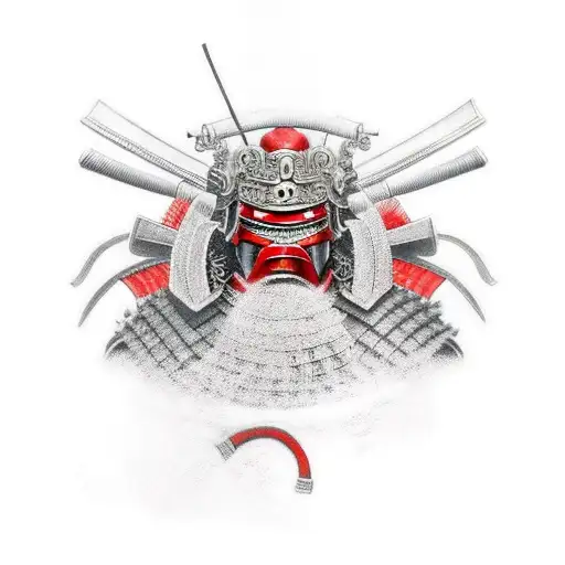 Samurai In Red Armor