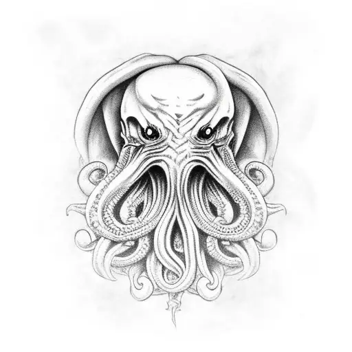 Cthulhu Head In Nordic Style