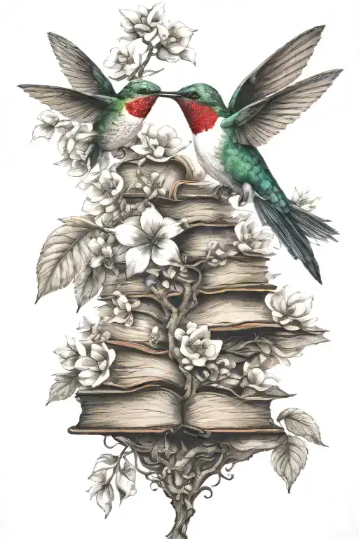 Tree Hummingbird Books Flowers