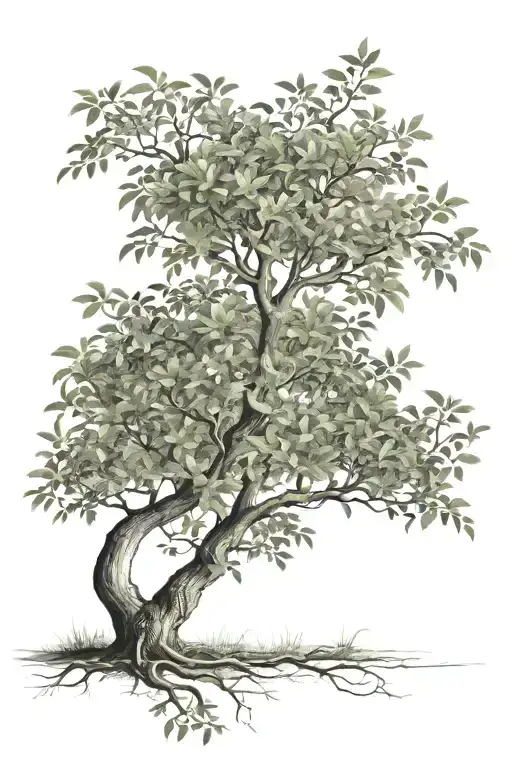 Family Tree Growing Trees With Leafs