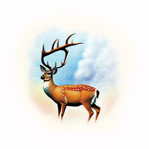 Deer Standing In Water