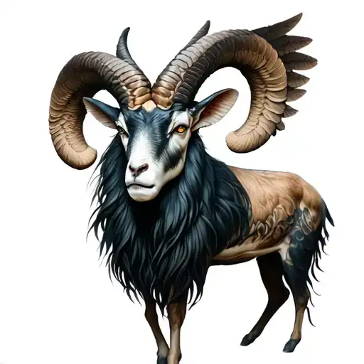 Capricorn Ram Half Angel Half Demon