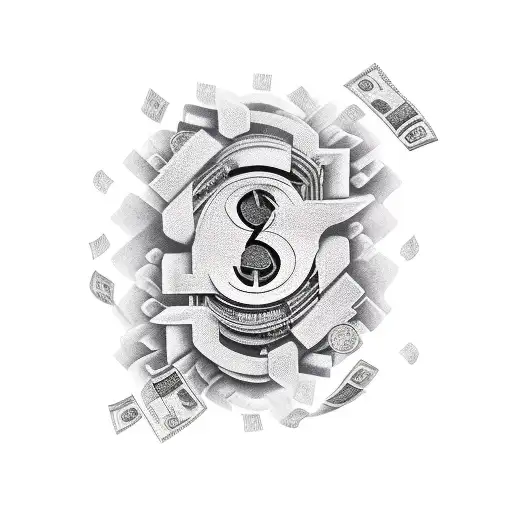 Dolch With Money Stack