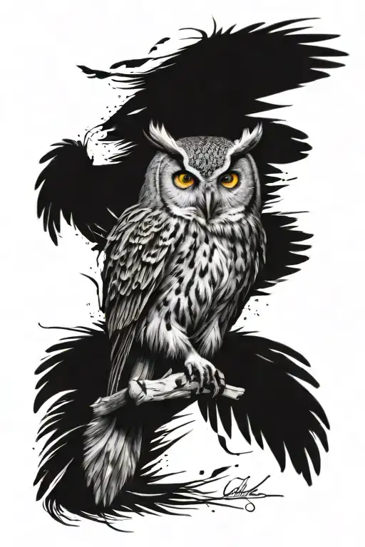 Owl Attack Wings Feather