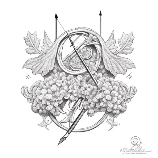 Apollo's Bow And Arrow Wrapped In Ivy