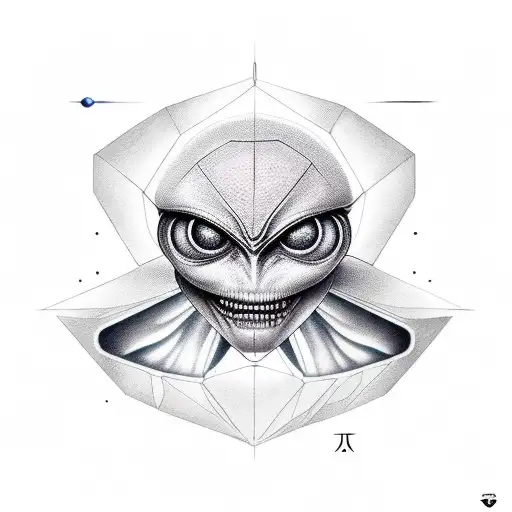An Alien With An Inverted Triangle Head With A Set Of Eyes Underneath The Other Set Of Eyes