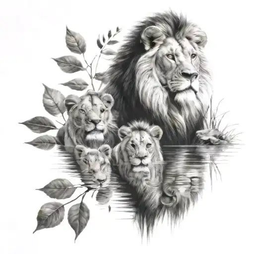 Lion Family Reflection