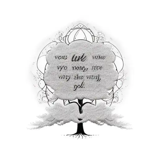 Inspirational Quotes Writen On A Tree