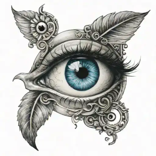 Eye Tattoo Including Evil Greek Eye Inside