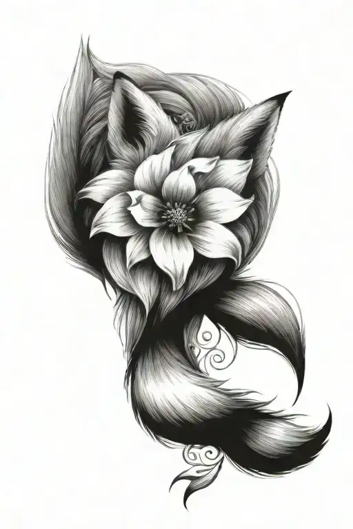Fox Tail And Flower