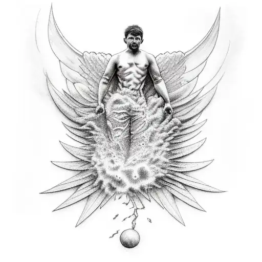 Icarus Falling From Ground Perspective