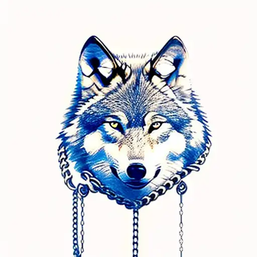 Wolf With Chains