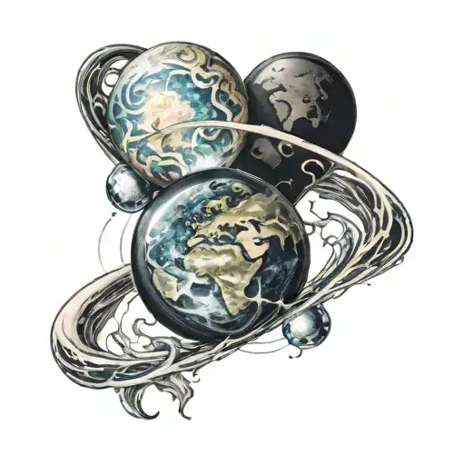 Heart-shaped Planet With A Ring Around It