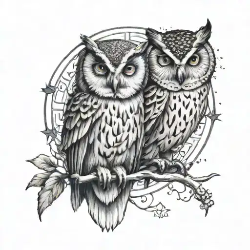 Owl And Gemini Zodiac Sign