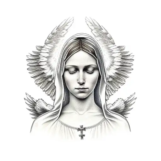 Virgin Mary With Angel