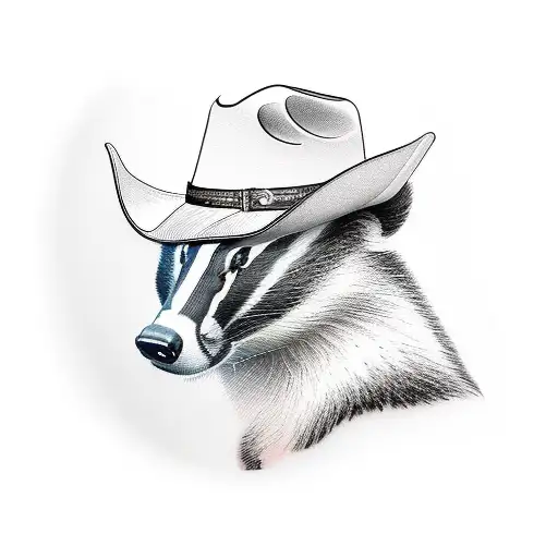 Badger With Cowboy Hat