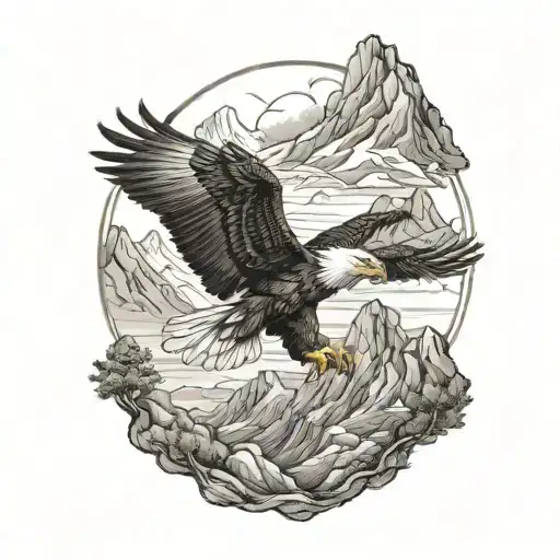 Eagle And Mountain
