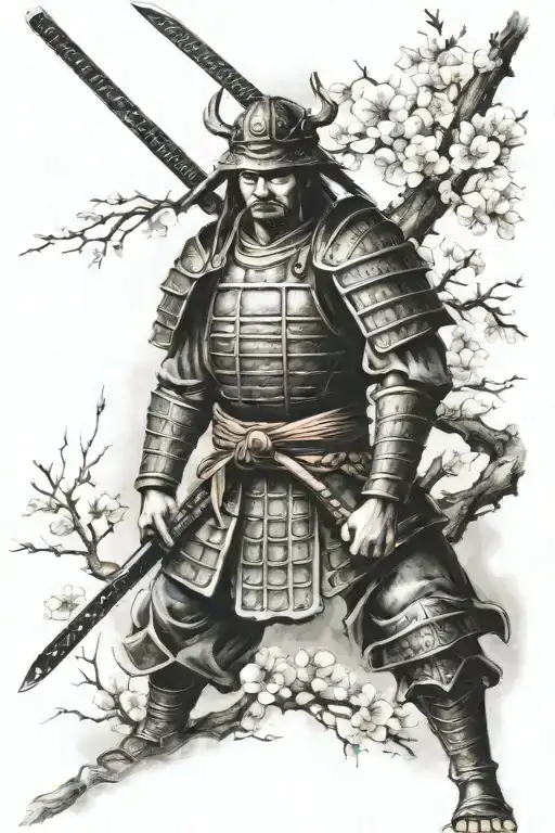 Samurai Warrior Cherry Blossom Tree Spade