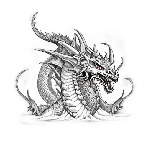 Devil Medieval Dragon Vs Ketzatcoatl On Fire Dragon