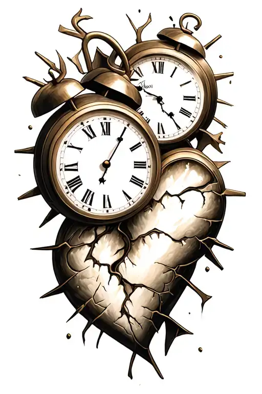 Two Broken Clocks And A Broken Heart Intertwined
