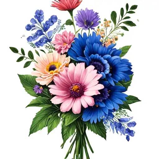 April August And November Birth Flower Bouquet