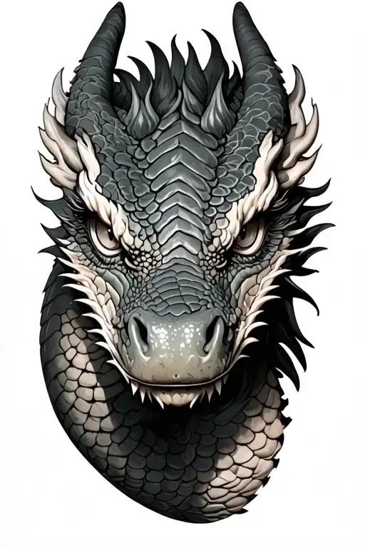 Head Of A Japanese Baby Dragon