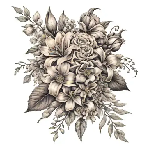 Birth Flowe Bouquet Made