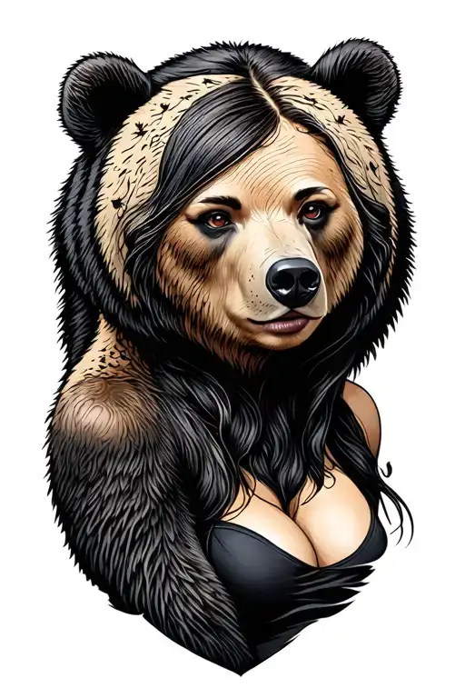 The Bear Protects The Woman