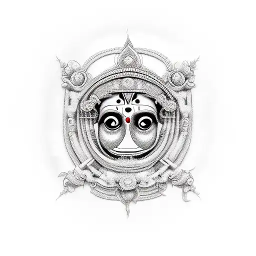 Create A Realistic Portrait Of Lord Jagannath With Intricate Details And Shading