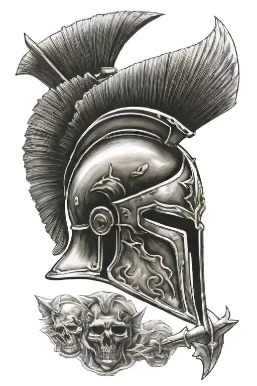 Spartan Helmet Spear