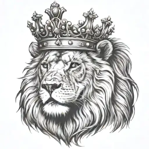 Lion Wearing A Crown