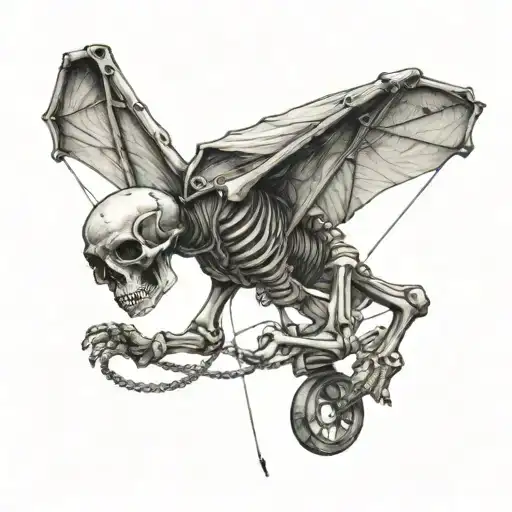 Skeleton On Parachute