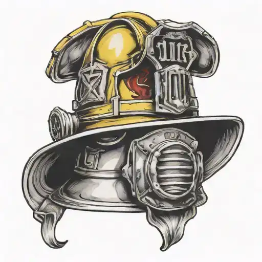 Firefighter Helmet Engulfed