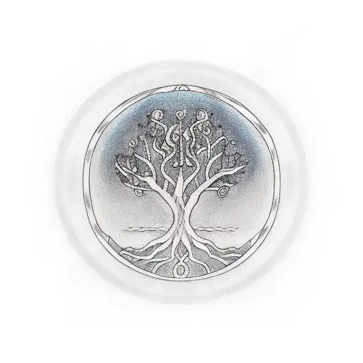 Tree Of Life With Triangle