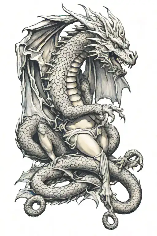 Dragon Clutching Fairy