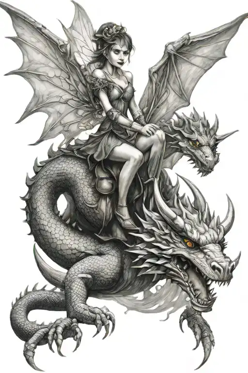 Fairy Riding Dragon