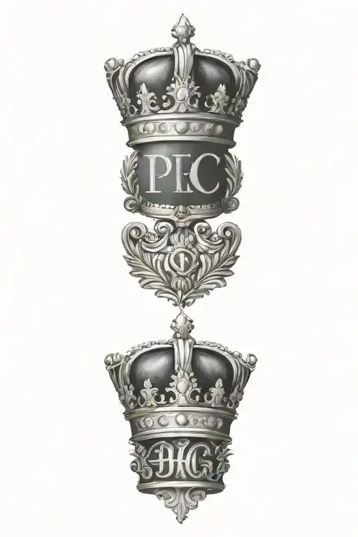 Queens Crown Initials Pld