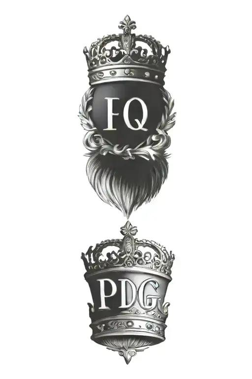 Queens Crown Initials Pld