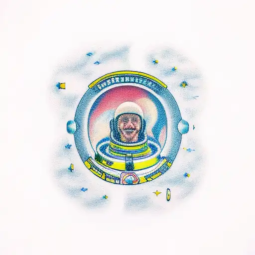 Astronaut Floating Trough The Universe Chilli G