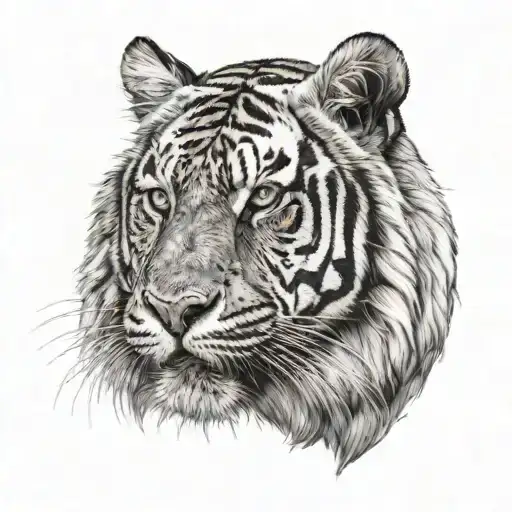 Tiger Head Front View