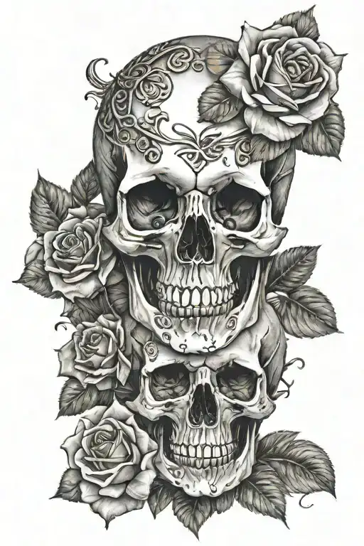 Skull And Roses