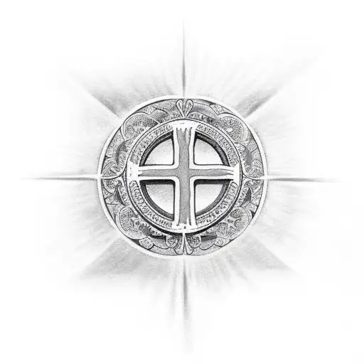 Christian Cross In Heaven