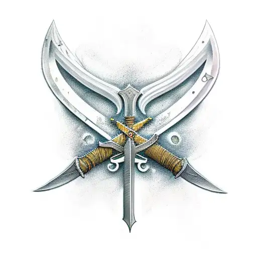 Progress And Balance That Includes A Sword In The Middle